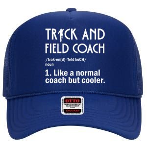 Track And Field Coach Definition Athletics Sports High Crown Mesh Back Trucker Hat