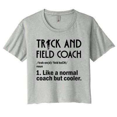 Track And Field Coach Definition Athletics Sports Women's Crop Top Tee