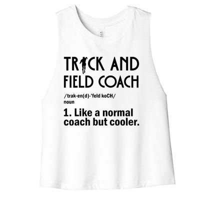 Track And Field Coach Definition Athletics Sports Women's Racerback Cropped Tank