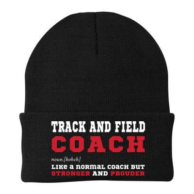 Track And Field Coach Sports Coaching Fun Definition Beanie
