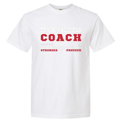 Track And Field Coach Sports Coaching Fun Definition Garment-Dyed Heavyweight T-Shirt