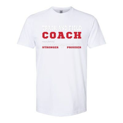 Track And Field Coach Sports Coaching Fun Definition Softstyle CVC T-Shirt