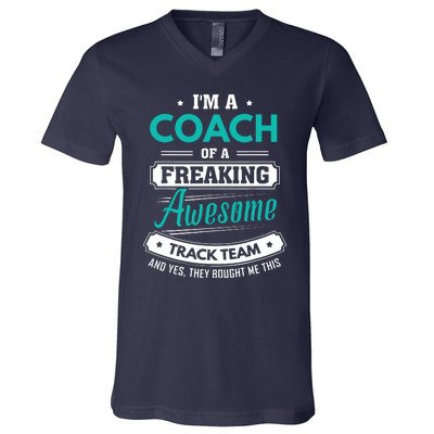 Track And Field Coach Track Team Coach Gift V-Neck T-Shirt