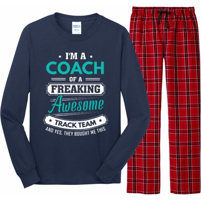 Track And Field Coach Track Team Coach Gift Long Sleeve Pajama Set