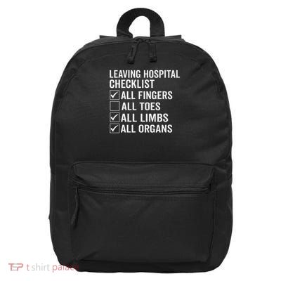 Toe Ampu Funny Humor Prosthetic Amputation 16 in Basic Backpack