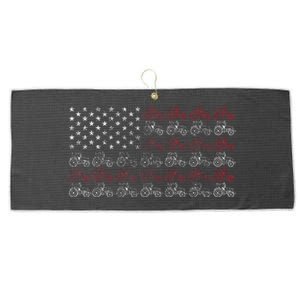 Tractor American Flag Farmer Large Microfiber Waffle Golf Towel