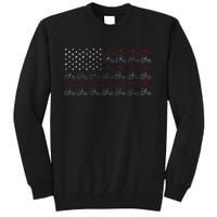 Tractor American Flag Farmer Tall Sweatshirt