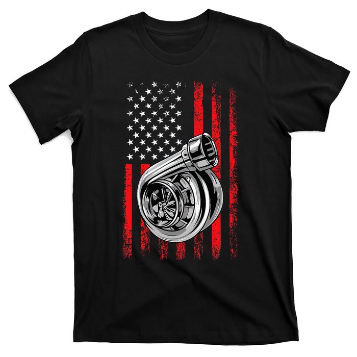 Turbo American Flag Racing Turbo T-Shirt