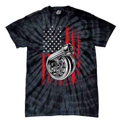 Turbo American Flag Racing Turbo Tie-Dye T-Shirt