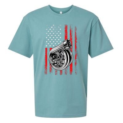 Turbo American Flag Racing Turbo Sueded Cloud Jersey T-Shirt