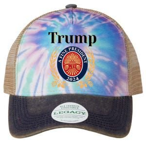 Trump A Fine President 2024 Reelection 2024 Legacy Tie Dye Trucker Hat