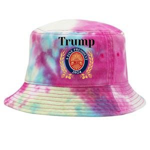 Trump A Fine President 2024 Reelection 2024 Tie-Dyed Bucket Hat