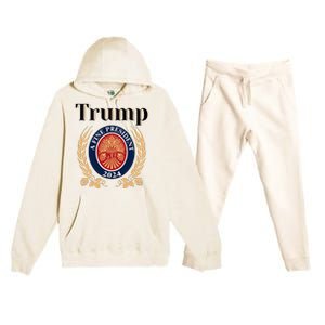 Trump A Fine President 2024 Reelection 2024 Premium Hooded Sweatsuit Set