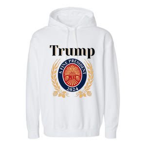 Trump A Fine President 2024 Reelection 2024 Garment-Dyed Fleece Hoodie