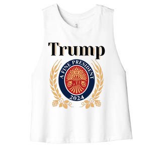 Trump A Fine President 2024 Reelection 2024 Women's Racerback Cropped Tank