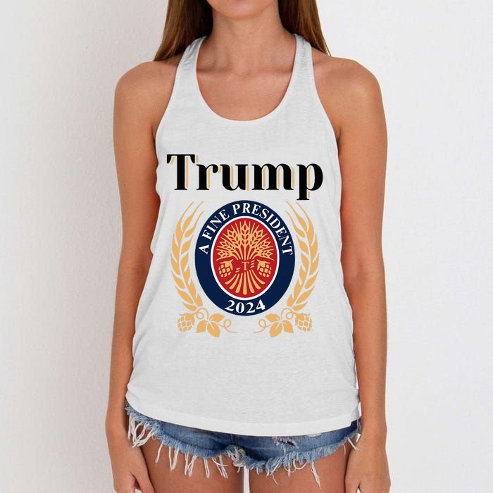 Trump A Fine President 2024 Reelection 2024 Women's Knotted Racerback Tank