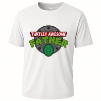 Turtley Awesome Father Awesome Fathers Day Cooling Performance Crew T-Shirt