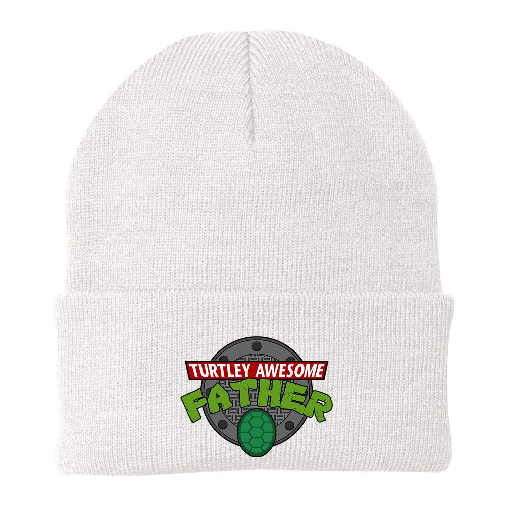 Turtley Awesome Father Awesome Fathers Day Beanie
