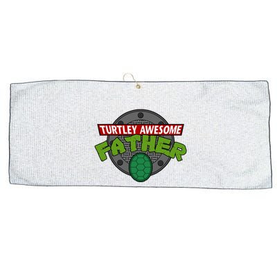 Turtley Awesome Father Awesome Fathers Day Large Microfiber Waffle Golf Towel
