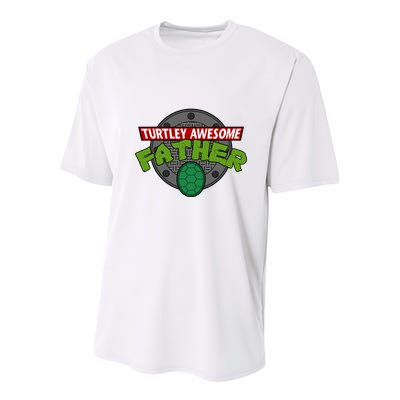 Turtley Awesome Father Awesome Fathers Day Youth Performance Sprint T-Shirt