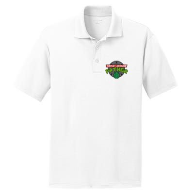 Turtley Awesome Father Awesome Fathers Day PosiCharge RacerMesh Polo