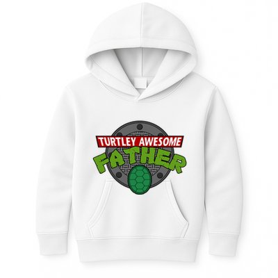 Turtley Awesome Father Awesome Fathers Day Kids Hoodie