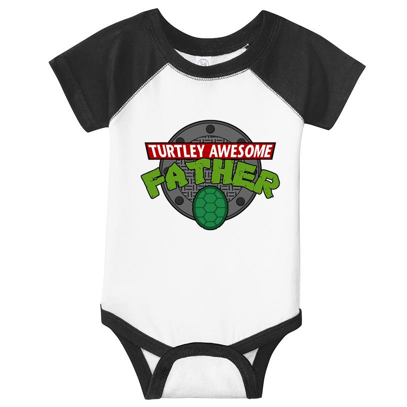 Turtley Awesome Father Awesome Fathers Day Infant Baby Jersey Bodysuit