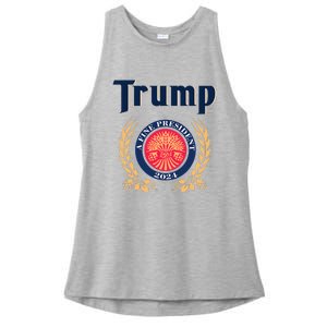 Trump A Fine President 2024 Ladies PosiCharge Tri-Blend Wicking Tank