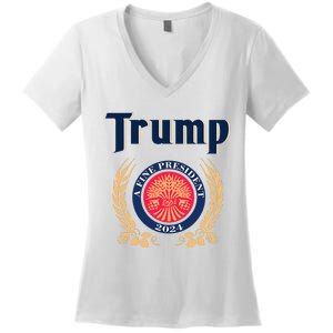 Trump A Fine President 2024 Women's V-Neck T-Shirt