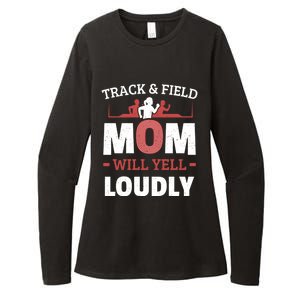 Track And Field Mom Will Yell Loudly Running Runner Cute Gift Womens CVC Long Sleeve Shirt