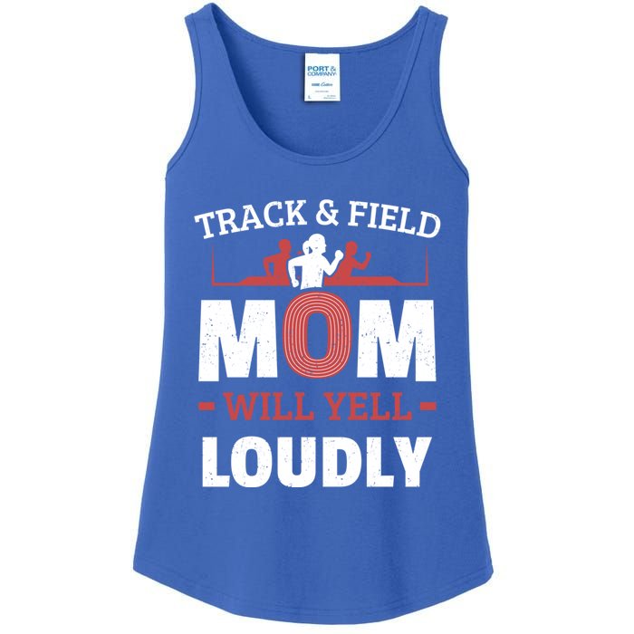 Track And Field Mom Will Yell Loudly Running Runner Cute Gift Ladies Essential Tank