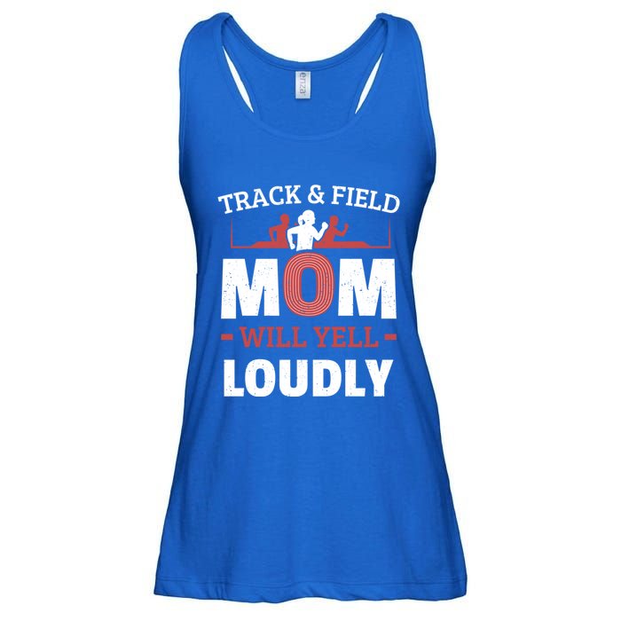 Track And Field Mom Will Yell Loudly Running Runner Cute Gift Ladies Essential Flowy Tank