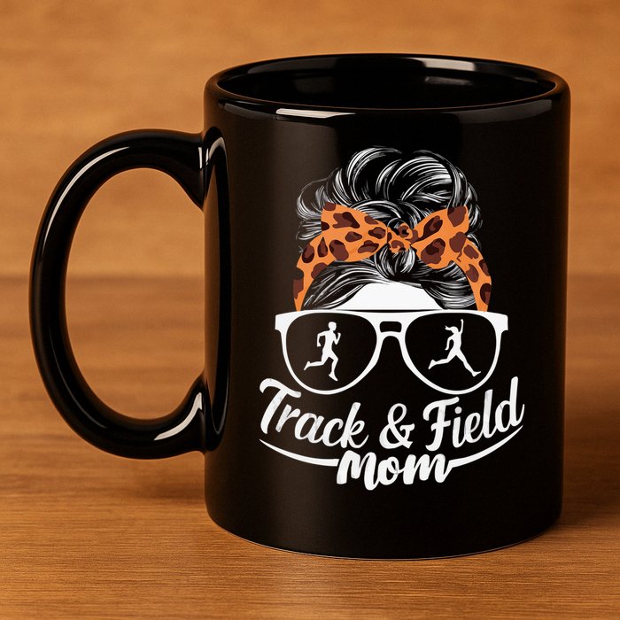 Track And Field Mom Athlete Runner Mothers Day 2025 11oz C Handle Ceramic Mug