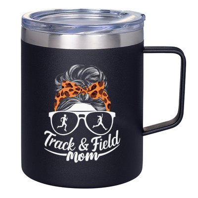 Track And Field Mom Athlete Runner Mothers Day 2025 12oz Stainless Steel Coffee Mug