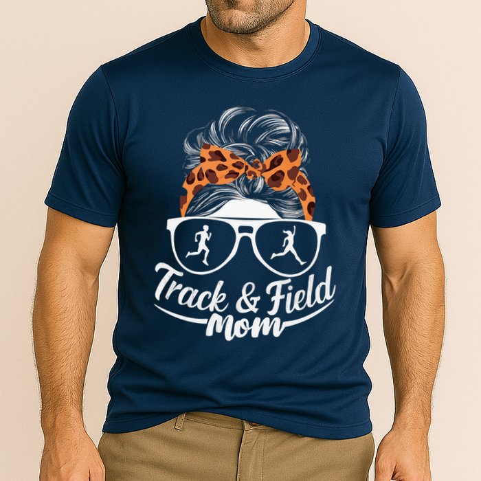 Track And Field Mom Athlete Runner Mothers Day 2025 Cooling Performance Crew T-Shirt