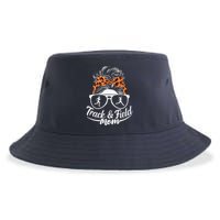 Track And Field Mom Athlete Runner Mothers Day 2025 Sustainable Bucket Hat