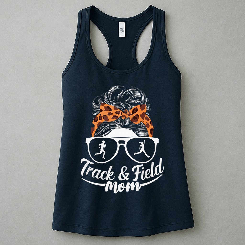 Track And Field Mom Athlete Runner Mothers Day 2025 Womens Tank Top