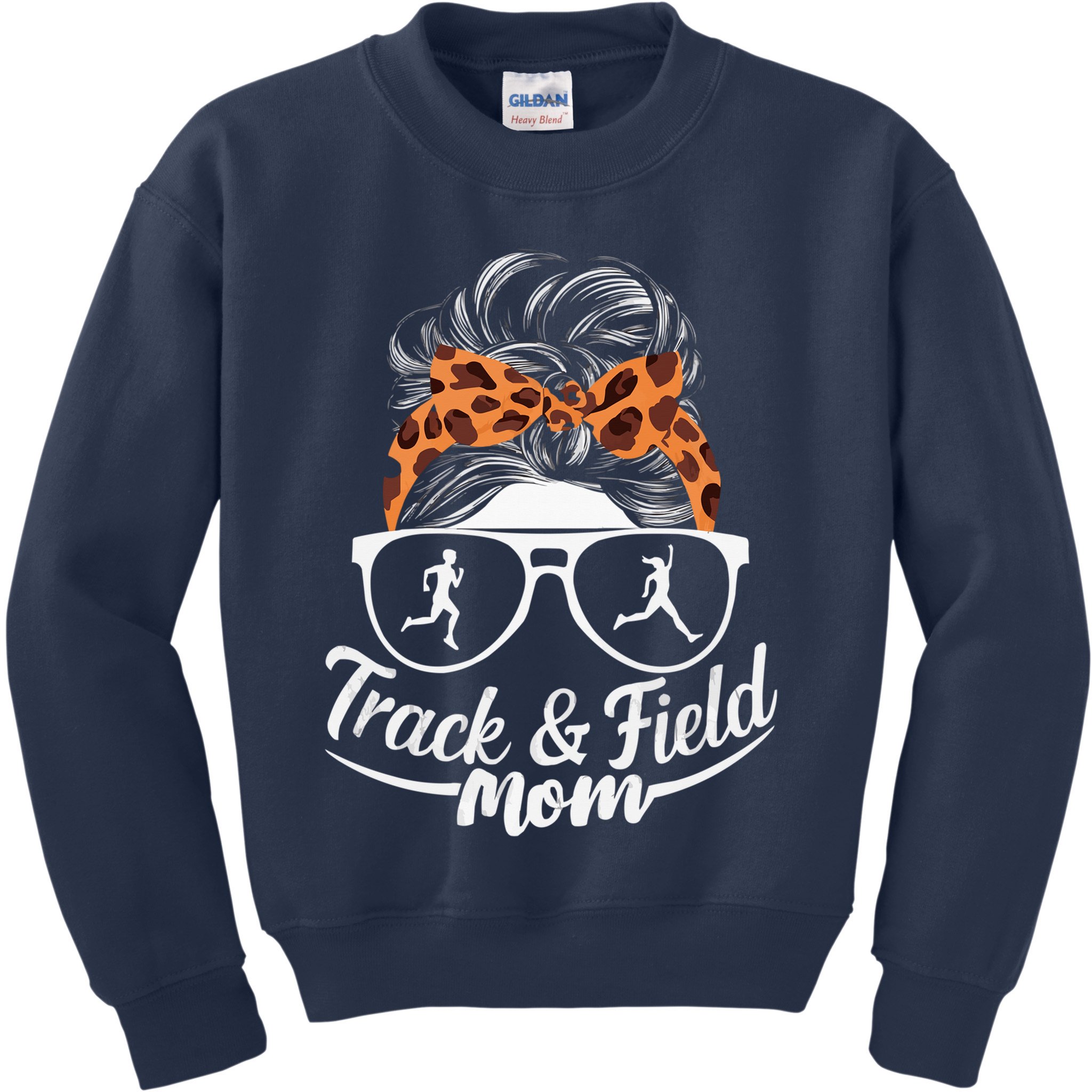 Track And Field Mom Athlete Runner Mothers Day 2025 Kids Sweatshirt