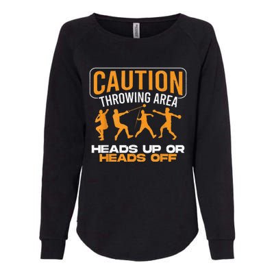 Track And Field Thrower Caution Throwing Area Shot Put Womens California Wash Sweatshirt