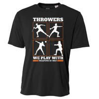 Track And Field Thrower We Play With Weapon Of War Shot Put Cooling Performance Crew T-Shirt