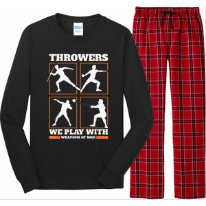 Track And Field Thrower We Play With Weapon Of War Shot Put Long Sleeve Pajama Set