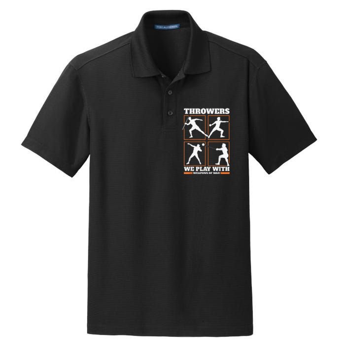 Track And Field Thrower We Play With Weapon Of War Shot Put Dry Zone Grid Polo