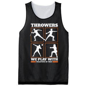 Track And Field Thrower We Play With Weapon Of War Shot Put Mesh Reversible Basketball Jersey Tank