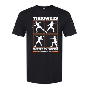 Track And Field Thrower We Play With Weapon Of War Shot Put Softstyle CVC T-Shirt