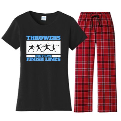 Track And Field Throwers Don't Have Finish Lines Discus Women's Flannel Pajama Set