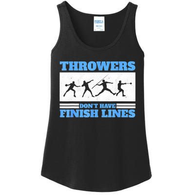 Track And Field Throwers Don't Have Finish Lines Discus Ladies Essential Tank