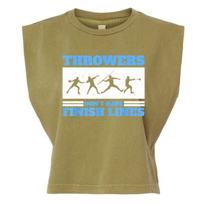 Track And Field Throwers Don't Have Finish Lines Discus Garment-Dyed Women's Muscle Tee