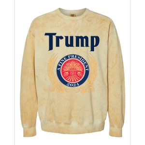 Trump A Fine President 2024 Colorblast Crewneck Sweatshirt