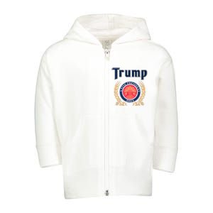 Trump A Fine President 2024 Toddler Zip Fleece Hoodie