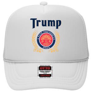 Trump A Fine President 2024 High Crown Mesh Back Trucker Hat